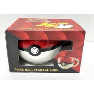 Pokémon Poké Ball Figural Mug Ceramic Shaped Cup Red White New in Box Gift Idea